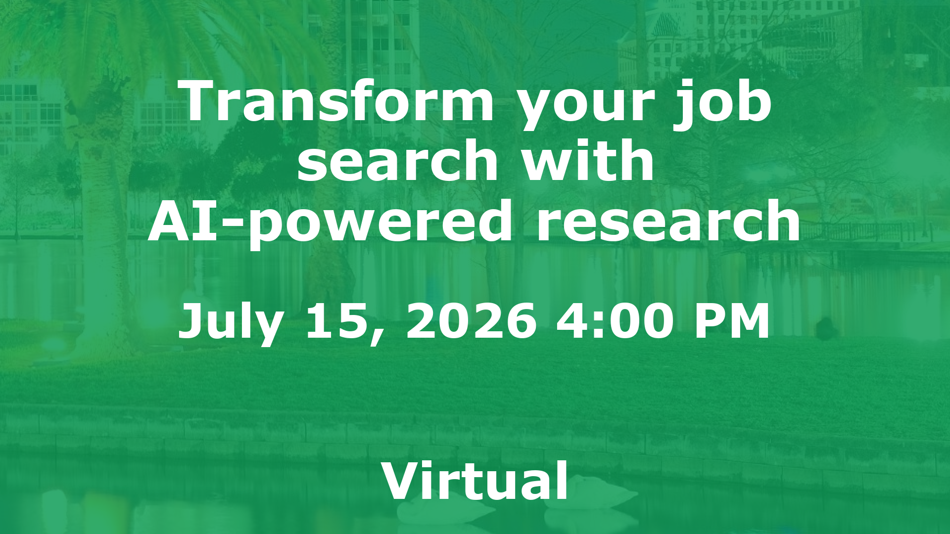 Transform your job search with AI-powered research event image